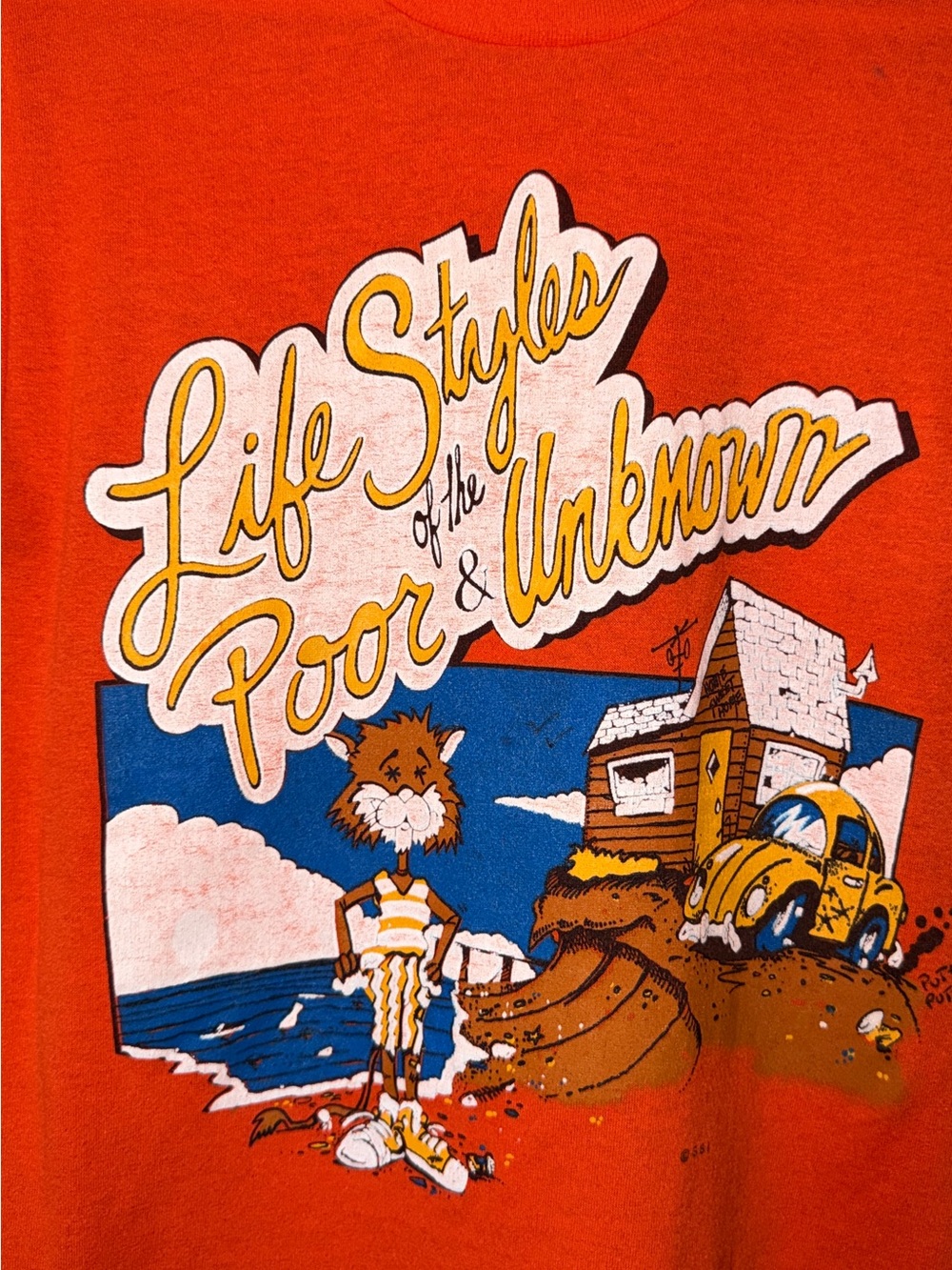 Vintage 80s Life Styles of the Poor & Unknown Graphic Tee, VW retro Volkswagen